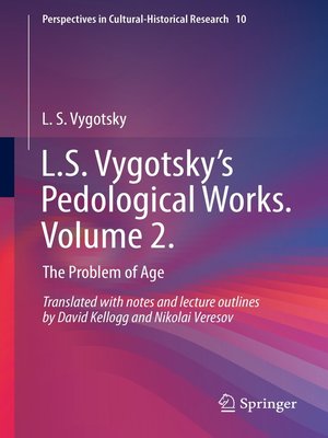 cover image of L.S. Vygotsky's Pedological Works. Volume 2.